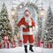 Rental Quality Santa Suit with Zippered Red Coat, Plush Trim, and Holiday Accessories